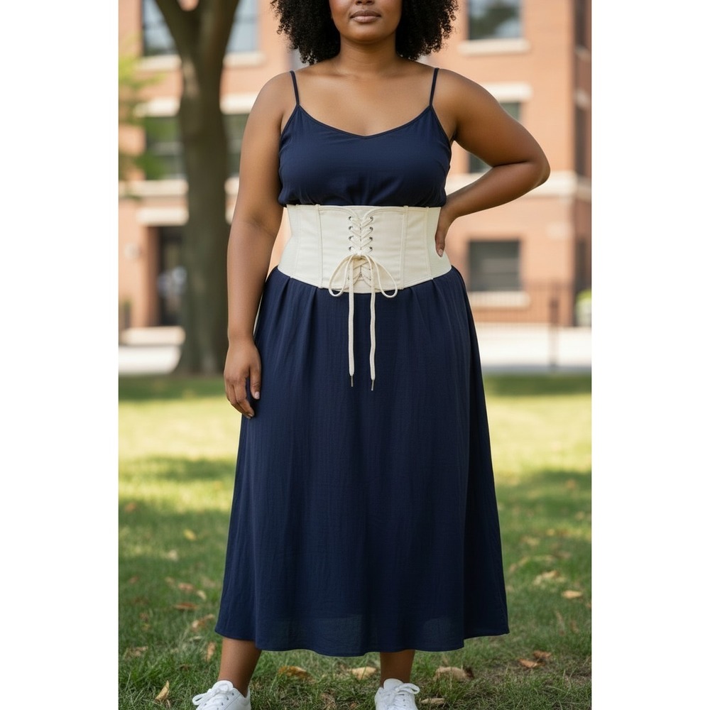 Torrid corset belt NWT cream canvas/Brand's Size 1, Size 1X